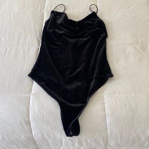 Abercrombie cowl neck velvet bodysuit